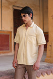 Beige Cuban Collar Shirt