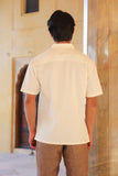 Cream Cuban Collar Shirt