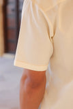 Cream Cuban Collar Shirt