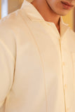 Cream Cuban Collar Shirt