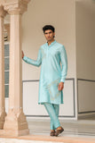 Gulzar Light Blue Abstract Embroidered Kurta Set