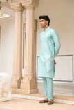 Gulzar Light Blue Abstract Embroidered Kurta Set