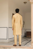 Gulzar Beige Floral Embroidered Neckline Kurta Set