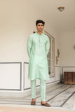 Gulzar Mint Green Placket Embroidered Kurta Set