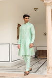 Gulzar Mint Green Placket Embroidered Kurta Set