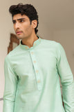 Gulzar Mint Green Placket Embroidered Kurta Set