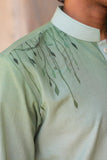 Green Embroidered Kurta Shirt Panther