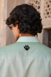 Green Embroidered Kurta Shirt Panther