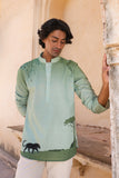 Green Embroidered Kurta Shirt Panther