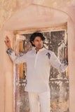 Ivory Embroidered Kurta Shirt Zebra