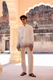 White Embroidered Kurta Shirt Horse