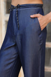 Dark Blue Denim Pajama Pants