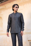 Black Denim Kurta Shirt