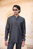 Black Denim Kurta Shirt