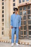 Light Blue Denim Kurta Shirt