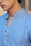 Light Blue Denim Kurta Shirt