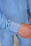 Light Blue Denim Kurta Shirt