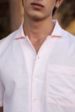 Pink Cuban Collar Shirt