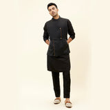 Black Suiting Overlap Bundi