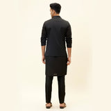 Black Suiting Overlap Bundi