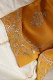 Ruakh yellow embroidered nehru and kurta set