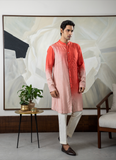 Coral ombre kurta set