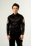 UNISEX BLACK DRAWSTRING SHIRT