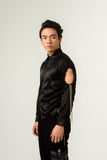 UNISEX BLACK DRAWSTRING SHIRT