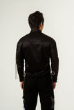 UNISEX BLACK DRAWSTRING SHIRT
