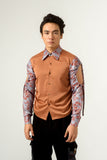 UNISEX BROWN DNA DRAWSTRING SHIRT