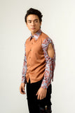 UNISEX BROWN DNA DRAWSTRING SHIRT