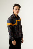 UNISEX AGITATION PRINT PANELLED SHIRT