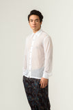 UNISEX DRAMATIC WHITE MESH SHIRT