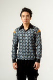UNISEX ENNUI PRINT SHOULDER DETAILED SHIRT