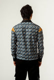 UNISEX ENNUI PRINT SHOULDER DETAILED SHIRT
