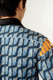 UNISEX ENNUI PRINT SHOULDER DETAILED SHIRT