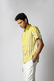 LIME PANEL SHIRT