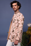 Ahan Macaw Pink Jodhpuri Set