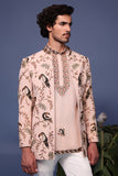 Ahan Macaw Pink Jodhpuri Set