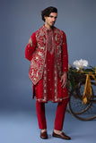 Heer Pichwai Resham Hot Pink Kurta Jacket Set