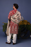 Nazm Maroon Kurta Set
