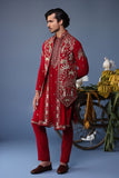 Heer Pichwai Resham Hot Pink Kurta Jacket Set