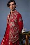 Heer Pichwai Resham Hot Pink Kurta Jacket Set