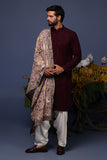 Rafi Wine Kurta Set