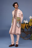 Ahad Pink Kurta Jacket Set