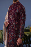 Gul Wine Kurta Set