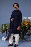 Daniyaal Navy blue Kurta Set