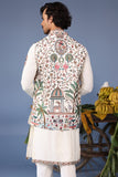 Bilal Ivory Kurta Jacket Set