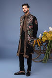 Dawar Black Kurta Jacket Set