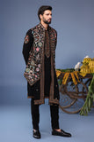 Dawar Black Kurta Jacket Set